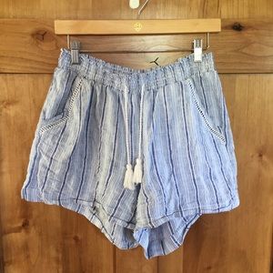 Breezy Shorts with Elastic Waistband and Ties